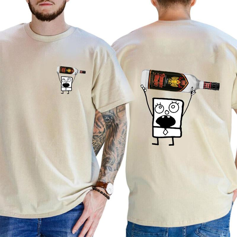 Doodlebob Rumple Minze 2 Sided Shirt for Men, for Women, Gift for All Menswear Top, Cotton, Crew Neck