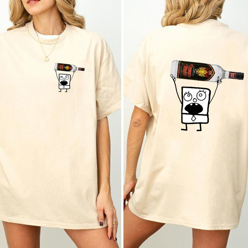 Doodlebob Rumple Minze 2 Sided Shirt for Men, for Women, Gift for All Menswear Top, Cotton, Crew Neck